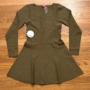 STAUD DEORA DRESS | SERGEANT GREEN